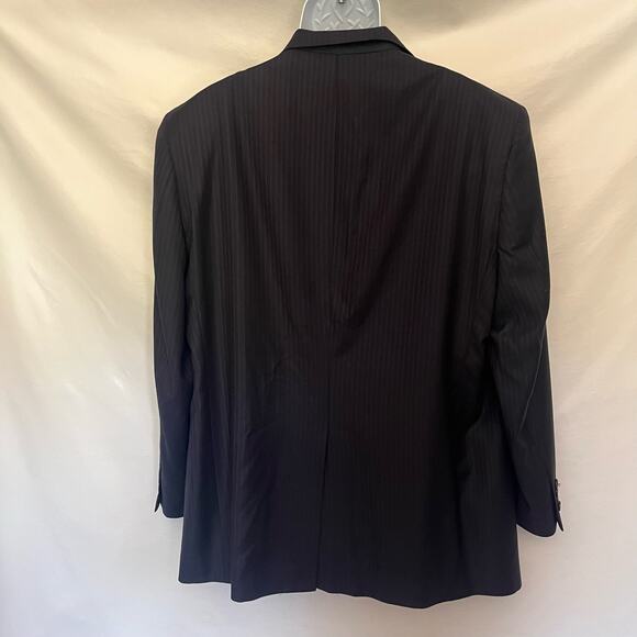 Vtg 90s PinStripe Mens Blazer 46R Preppy Wall Street USA Business Y2K Sopranos - Picture 6 of 16